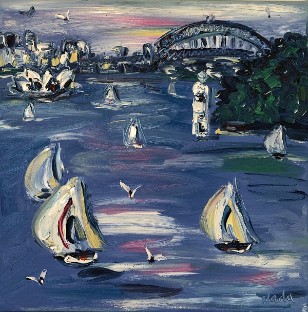 Sydney Harbour Study 40cm x 40cm